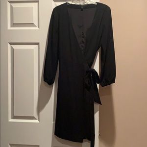 J Crew Wrap Black Dress